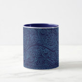 Navy Blue Spiral Muster Tasse (Zentrum)