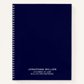 Navy Blue Spiral Notebook für Anwaltskanzleien Notizblock (Vorderseite)