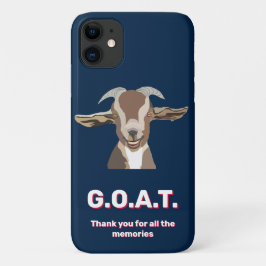 Navy Blue Sports Custom Foto G.O.A.T. Case-Mate iPhone Hülle