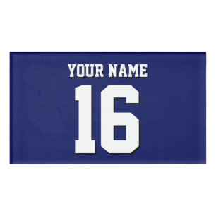 Navy Blue Sports Jersey Team Jersey Namenschild