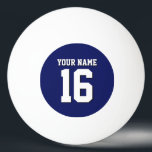Navy Blue Sports Jersey Team Jersey Tischtennisball<br><div class="desc">Preppy Solid Color Navy Blue Team Jersey / Sports Jersey / Football Jersey / Rugby Jersey mit Individuelle Name ============= Passen Sie dies mit Ihrem eigenen Namen oder Teamname und einer Nummer an. Sie können Größe, Farbe und Platzierung des Textes ändern, wenn Sie Änderungen vornehmen, die Farbe des Textes ändern...</div>