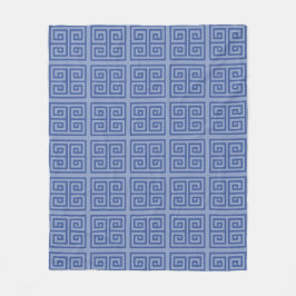 Navy Blue Square Labyrinth Klassisches griechische Fleecedecke