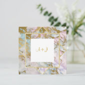 NAVY BLUE STAR GOLD WEDD LAYERED EINLADUNG (Stehend Vorderseite)