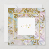 NAVY BLUE STAR GOLD WEDD LAYERED EINLADUNG (Vorderseite)