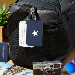 Navy Blue Star Mark Luggage Tag Gepäckanhänger