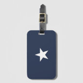 Navy Blue Star Mark Luggage Tag Gepäckanhänger (Vorderseite Vertikal)