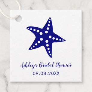 Navy Blue Starfish Brautparty Gift Fvor Tag Geschenkanhänger