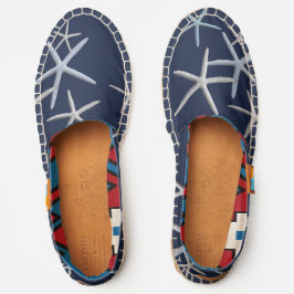 Navy Blue Starfish Sea Stars Big Pattern