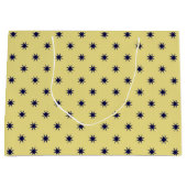 Navy Blue Stars Große Geschenktüte (Vorderseite)