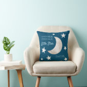 Navy Blue Stars Moon Twinkle Twinkle Little Star Kissen (Stuhl )