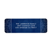 Navy Blue Stars Snow Weihnachtsfeiertagen (Vorne)