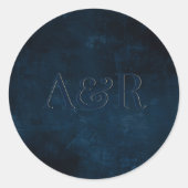 Navy Blue Sticker Monogramm, (Vorderseite)