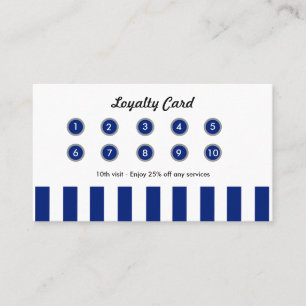 Navy Blue Streifen Einzelhandels-Kundenkarte Bouti Treuekarte