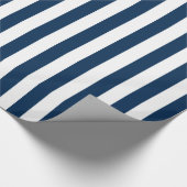 Navy-Blue-Streifen Muster Packpapier (Ecke)
