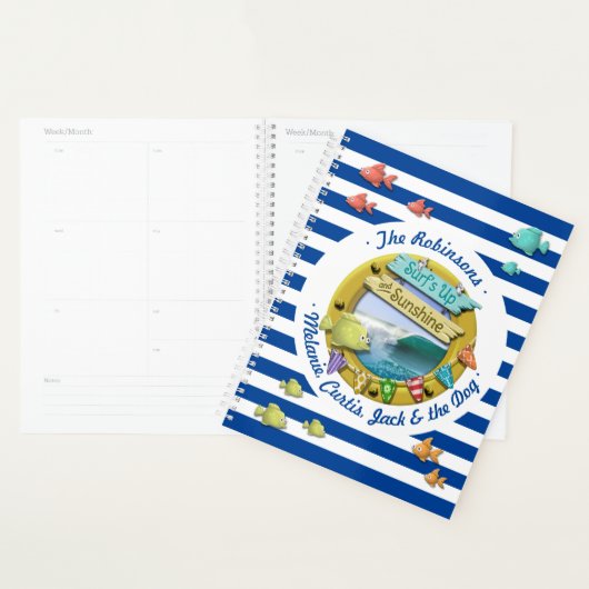 Navy Blue Strike Nautical Surf Sun Beach Urlaub Planer (Anzeige)