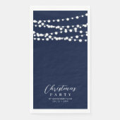Navy Blue String Lights Elegant Cheers Event Serviette (Vorderseite)