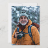 Navy Blue String Lights Foto Retirement Party Einladung (Rückseite)