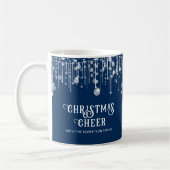 Navy Blue String Lights Weihnachts-Party Kaffeetasse (Links)