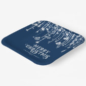 Navy Blue String Lights Weihnachts-Party Pappteller (Gewinkelt)