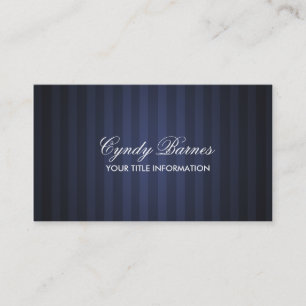 Navy Blue Strip Business Card Visitenkarte