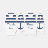 Navy Blue Stripes Boat Anchor Nautical Theme Geschenkschachtel (Ungefaltet)