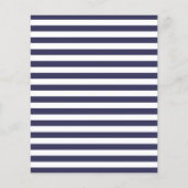 Navy Blue Stripes Boy Einladung zur ersten Kommune (Rückseite)
