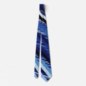 Navy Blue Stripes Nackenband Krawatte (Rückseite)