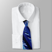 Navy Blue Stripes Nackenband Krawatte (Gebunden)