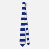 Navy Blue Stripes Nautic Pattern Krawatte (Vorderseite)