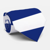 Navy Blue Stripes Nautic Pattern Krawatte (Gerollt)