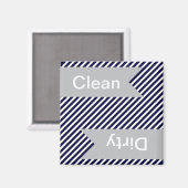 Navy Blue Striping Clean - Geschirrspülmagnete Magnet (Vorderseite/Rückseite)