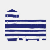 Navy Blue Striping Geschenkschachtel (Ungefaltet)