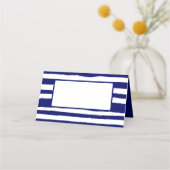Navy Blue Striping Platzkarte (Rückseite)