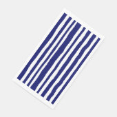 Navy Blue Striping Serviette (Ecke)