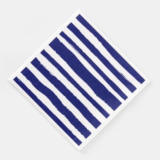 Navy Blue Striping Serviette (Ecke)