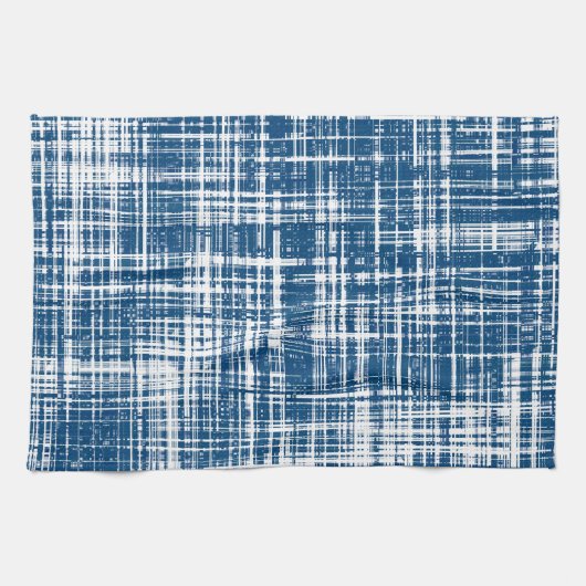 Navy Blue Stylipe Muster Geschirrtuch (Horizontal)