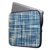 Navy Blue Stylipe Muster Laptopschutzhülle (Vorderseite Links)