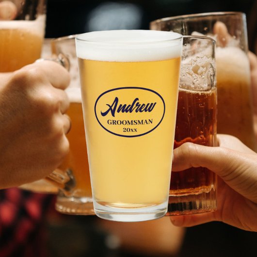 Navy Blue Stylized Wedding Trauzeuge Glas