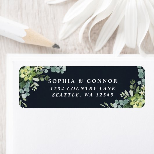 Navy Blue Sukkulous Rücksendeadresse (Insitu)