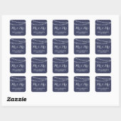 Navy Blue Summer String Light Wedding Stickers (Blatt)