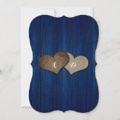 Navy Blue Sunflower Save the Date Foto Cards (Rückseite)