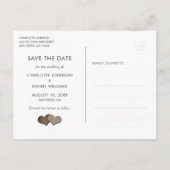 Navy Blue Sunflower Save the Date Foto Postkarten (Rückseite)