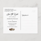 Navy Blue Sunflower Save the Date Foto Postkarten (Rückseite)