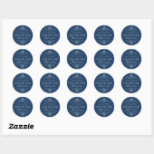 Navy Blue Swirl und Curl Ornament Wedding Stickers (Blatt)