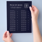 Navy Blue-Takeout-Logo | Restaurant Flyer (Hand)