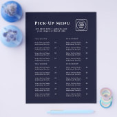 Navy Blue-Takeout-Logo | Restaurant Flyer (Einzeln)