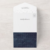 Navy Blue Teddy Bear Hot Air Ballon Babydusche All In One Einladung (Außenbereich)