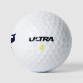 Navy Blue Template für benutzerdefinierte Monogram Golfball (Logo)