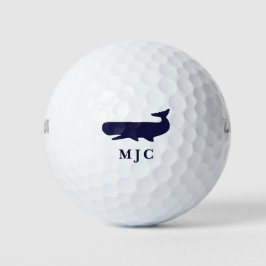 Navy Blue Template für benutzerdefinierte Monogram Golfball