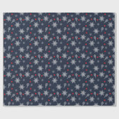 Navy Blue 💙 Tennis Weihnachten Geschenkpapier (Flach)